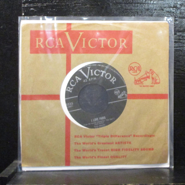Tony Martin  I Love Paris  VG+ 7" Vinyl 45 RCA 47-5535 Pop 1953 - Shuga Records