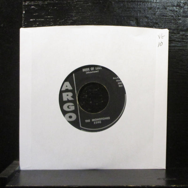 The Monotones  Book Of Love / You Never Loved Me VG 7" Vinyl 45 Argo 5290 - Shuga Records