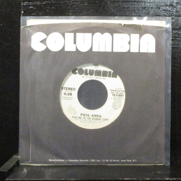 Paul AnkaHold Me 'Til The Mornin' Comes Mint- Promo 7" Vinyl 45 38-03897 - Shuga Records