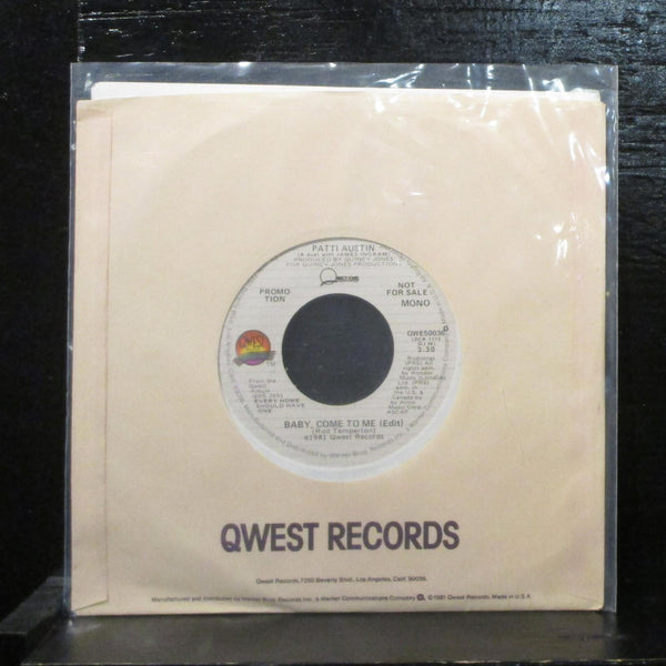 Patti Austin  Baby, Come To Me Mint- Promo 7" Vinyl 45 Qwest QWE50036 Disco - Shuga Records