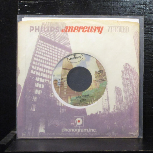 Rush  Subdivisions Mint- 7" Vinyl 45 Mercury 76196  Prog Rock 1982 - Shuga Records