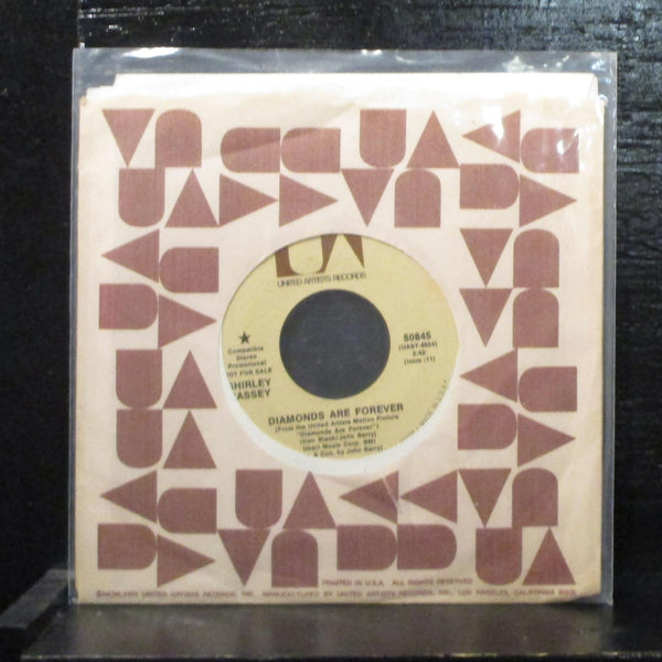Shirley Bassey  Diamonds Are Forever VG+ Promo 7" Vinyl 45 United Artists 50845 - Shuga Records