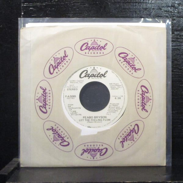 Peabo Bryson  Let The Feeling Flow Mint- Promo 7" Vinyl 45 Capitol P-A-5065 - Shuga Records