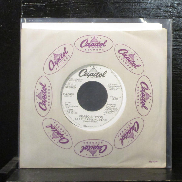 Peabo Bryson  Let The Feeling Flow Mint- Promo 7" Vinyl 45 Capitol P-A-5065 - Shuga Records
