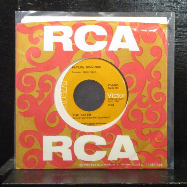 Waylon Jennings  The Taker Mint- 7" Vinyl 45 RCA 47-9885 Country 1970 - Shuga Records