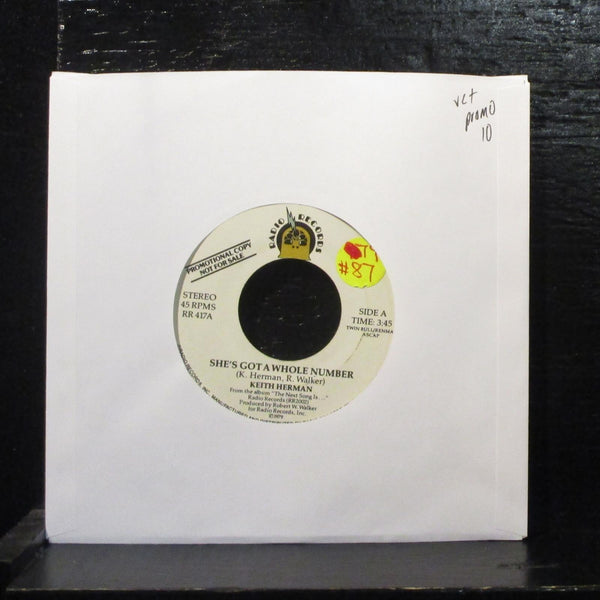 Keith HermanShe's Got A Whole Number / High School Q.T. 7" Vinyl 45 RR 417 - Shuga Records