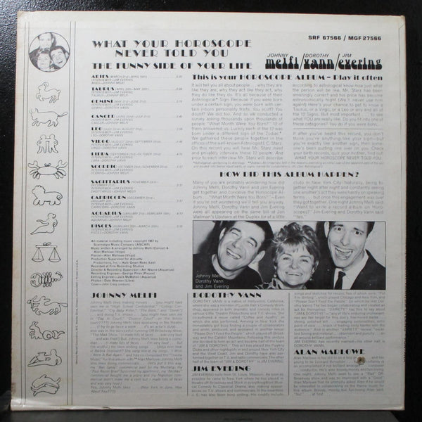 Melfi Vann Evering - What Your Horoscope Never Told You VG+ LP Fontana SR F67566 - Shuga Records