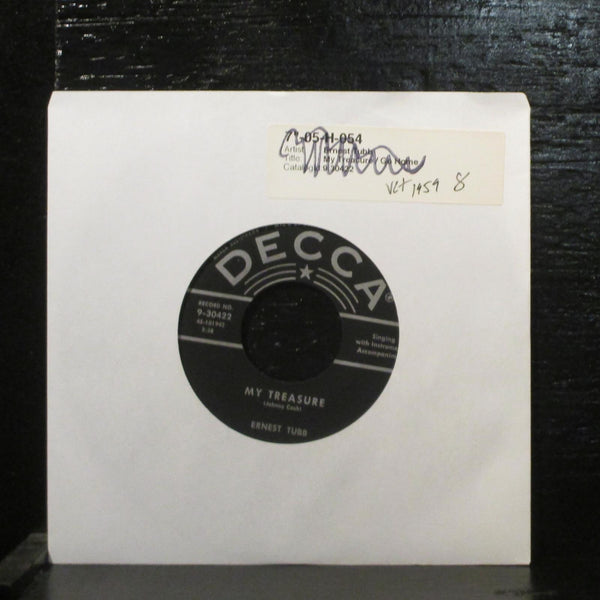 Ernest Tubb  My Treasure / Go Home VG+ 7" Vinyl 45 Decca 9-30422 Country 1959 - Shuga Records