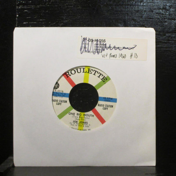 Joe Jones  One Big Mouth (Two Big Ears) VG+ Promo 7" Vinyl 45 Roulette R-4316 - Shuga Records