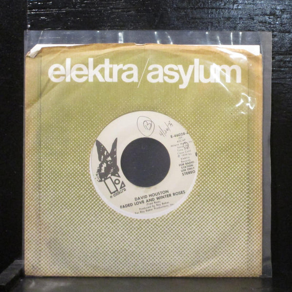 David HoustonFaded Love And Winter Roses Mint- Promo 7" Vinyl 45 E-46028 - Shuga Records