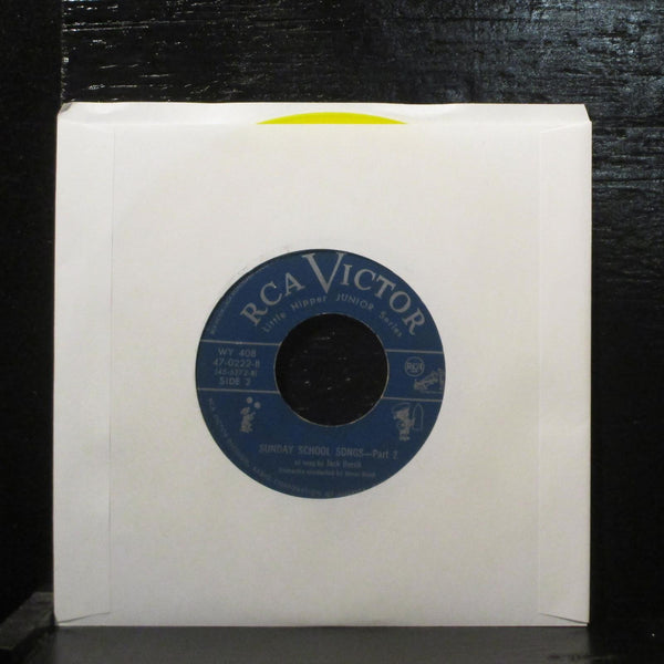 Jack BerchSunday School Songs VG+ 7" Yellow Vinyl 45 RCA WY 408 Children's 1949 - Shuga Records