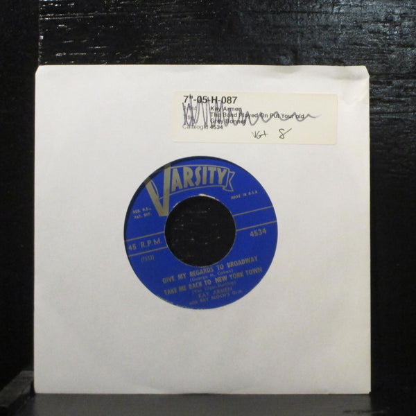 Kay Armen   The Band Played On VG+ 7" Vinyl 45 Varsity 4534 Pop 1949 - Shuga Records