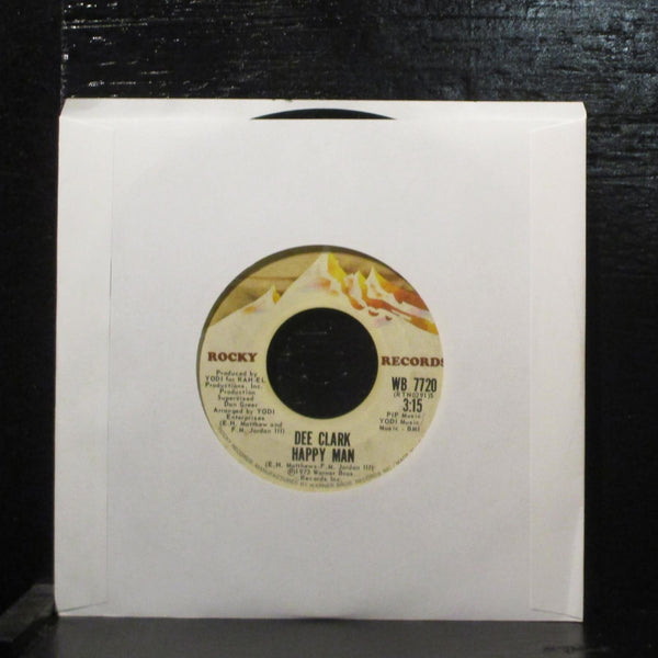 Dee Clark  Raindrops '73 / Happy Man VG+ 7" Vinyl 45 Soul 1973 Rocky WB 7720 - Shuga Records
