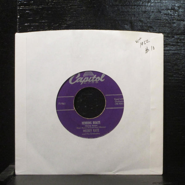 Mickey Katz  Herring Boats / Sin VG+ 7" Vinyl 45 Capitol 1961Pop / Novelty 1952 - Shuga Records