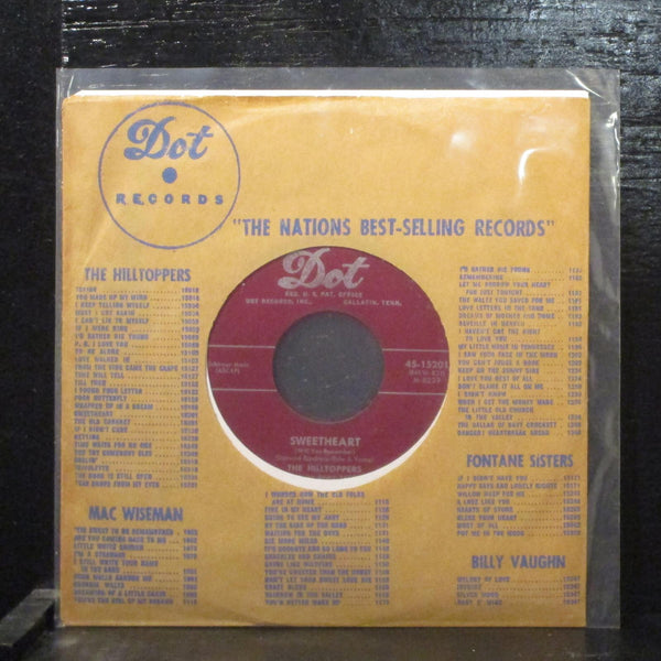 The Hilltoppers  Sweetheart Mint- 7" Vinyl 45 Dot 45-15201 Pop 1954 - Shuga Records