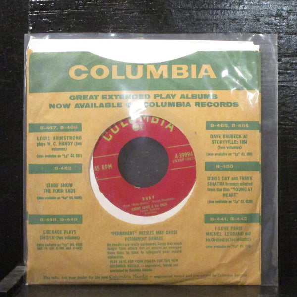 Harry James  Palladium Party/Ruby Mint- 7" Vinyl 45 Columbia 4-39994 Jazz 1953 - Shuga Records