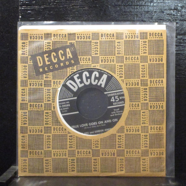 Ives / JenkinsTrue Love Goes On And On Mint- 7" Vinyl 45 Decca 9-29088 Pop 1954 - Shuga Records