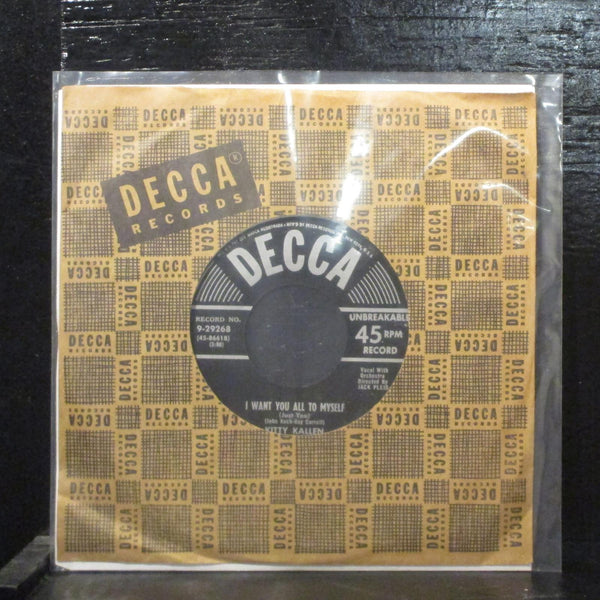 Kitty KallenI Want You All To Myself VG+ 7" Vinyl 45 Decca 9-29268 Pop 1954 - Shuga Records