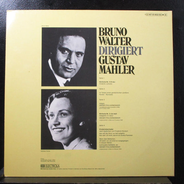 Walter - Mahler: Sinfonie Nr.9 D-Dur Mint- 2 LP EMI C 147-01 402/03 Germany - Shuga Records