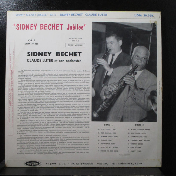 Sidney Bechet Jubilee VG+ LP Vinyl Record Vogue LDM 30029 France - Shuga Records