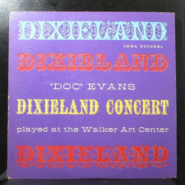 Doc Evans - Dixieland Concert at Walker Art Center VG Red LP 1953 SOMA MG 100 - Shuga Records