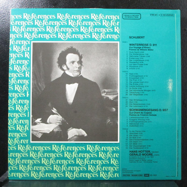 Hotter - Schubert: Winterreise / Schwanengesang Mint- 2 LP France 2 C151-01274/5 - Shuga Records