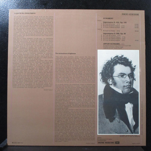 Schnabel - Schubert: Les Impromptus Mint- LP Vinyl Record 2 C 051-01339 France - Shuga Records