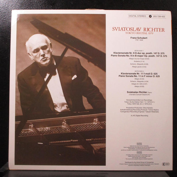 Richter - Schubert: Sonatas Nos. 9 & 11 Mint- LP 203 728-425 Germany 1980 - Shuga Records