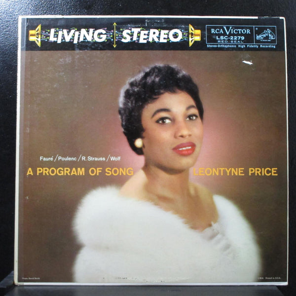 Leontyne Price - A Program Of Song VG+ Stereo LP RCA Victor LSC-2279 USA 1959 - Shuga Records
