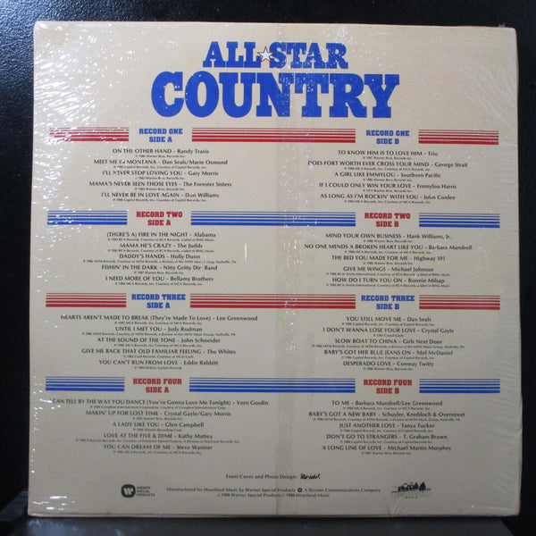 Various - All Star Country sealed 4 LP Heartland Music HL-1065/4 Canada 1988 - Shuga Records