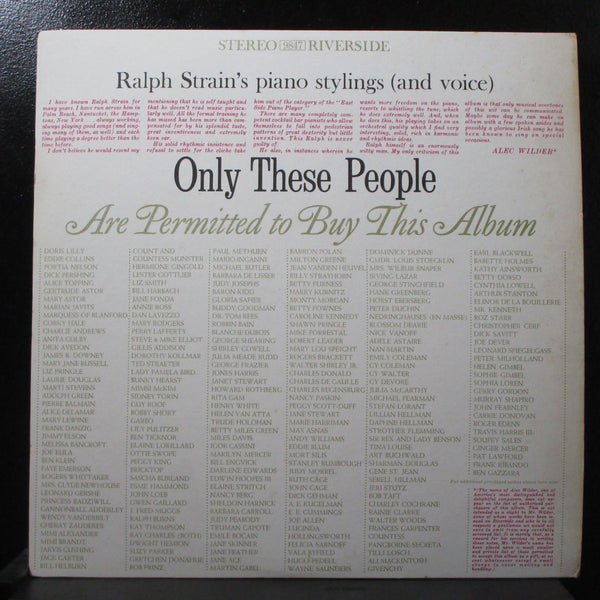 Ralph Strain - Only These People Mint- Stereo LP Riverside RLP 9847 USA rare - Shuga Records