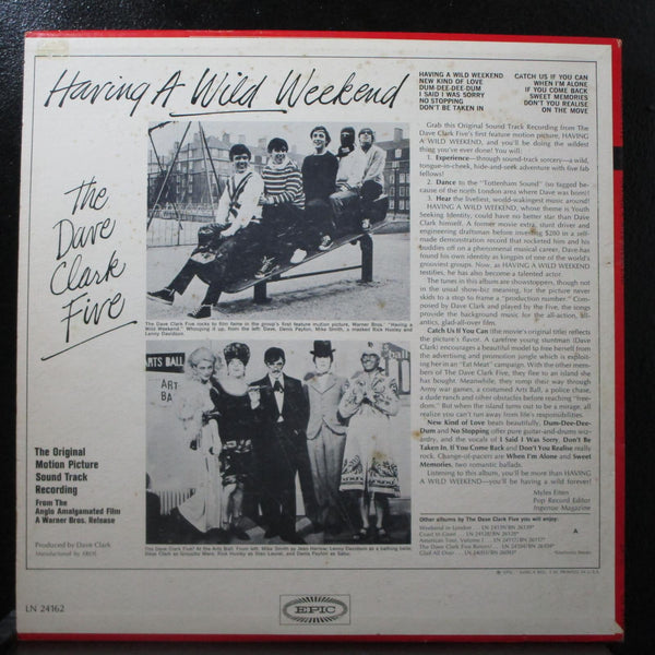 Dave Clark Five - Having A Wild Weekend VG+ Mono 1st LP Epic LN 24162 USA 1965 - Shuga Records