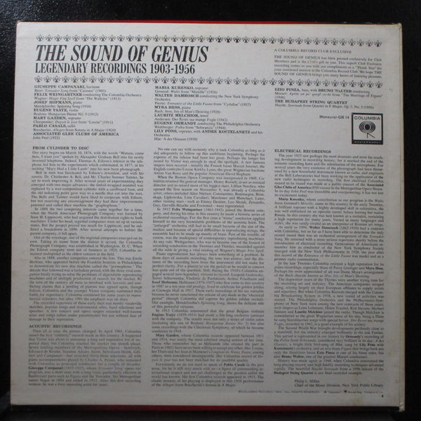Various - The Sound Of Genius sealed Mono LP Columbia GB 14 USA 1964 - Shuga Records