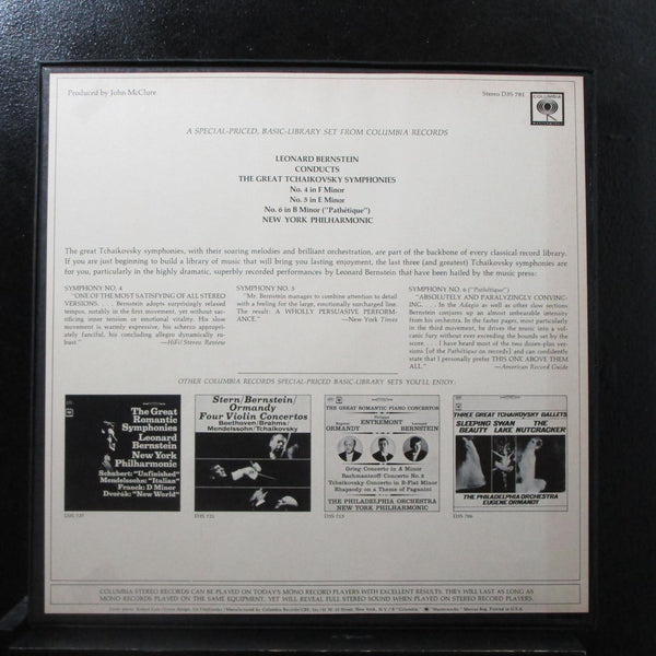 Bernstein - The Great Tchaikovsky Symphonies Mint- 1st 3 LP box Columbia D3S 781 - Shuga Records
