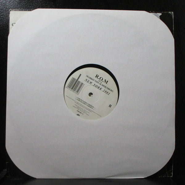 R.O.M. & Marko Von Schenberg - New York 2001 VG 12" Promo 31 Belgium 2001 - Shuga Records