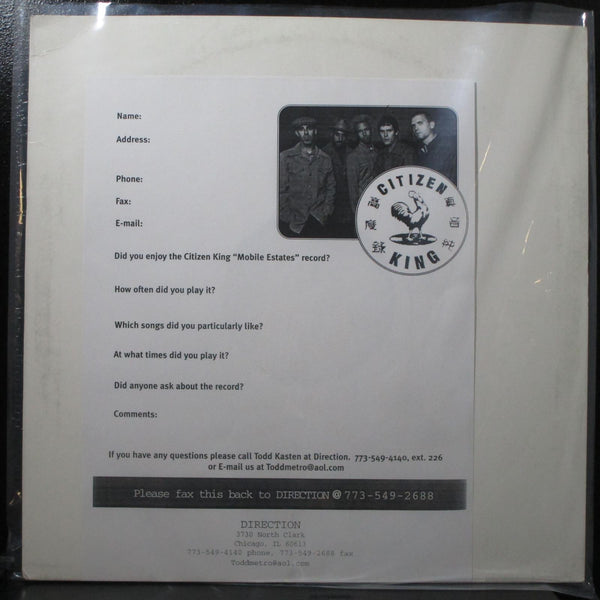 Citizen King - Mobile Estates LP Mint- Promo Warner Bros. PRO-A-9653 USA 1999 - Shuga Records