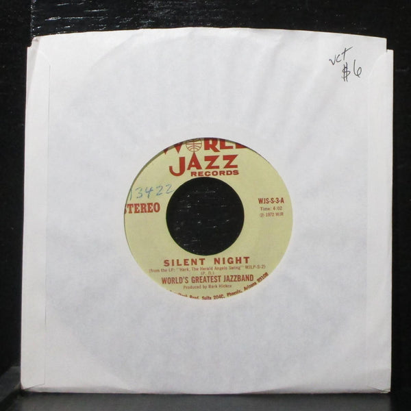 World's Greatest Jazzband - Silent Night / Jingle Bells 7" VG+ WJS-S-3 USA 1972 - Shuga Records