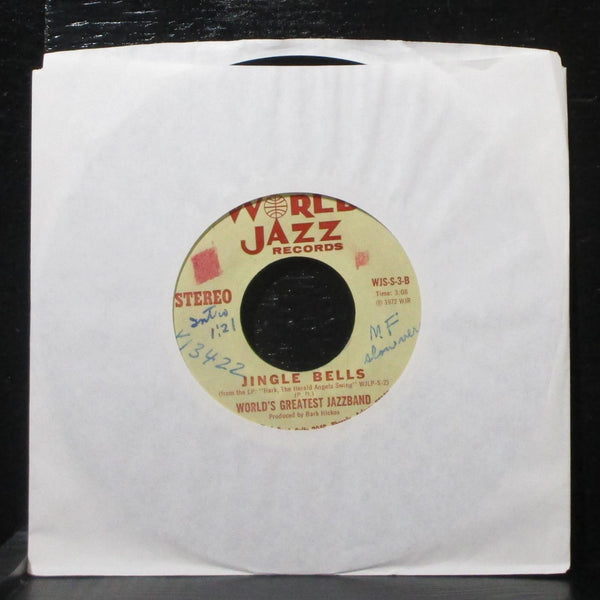 World's Greatest Jazzband - Silent Night / Jingle Bells 7" VG+ WJS-S-3 USA 1972 - Shuga Records