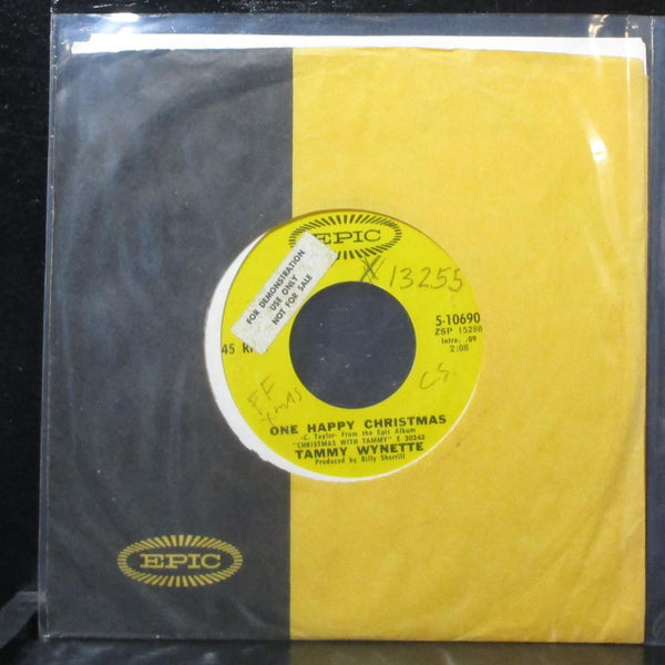 Tammy Wynette - One Happy Christmas 7" VG+ Promo Epic 5-10690 USA 1970 - Shuga Records