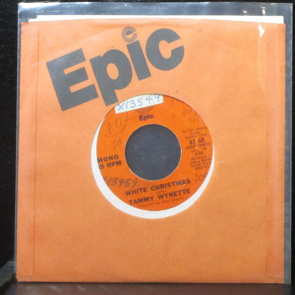Tammy Wynette - White Christmas / One Happy Christmas 7" VG+ Promo Epic AS 60 - Shuga Records