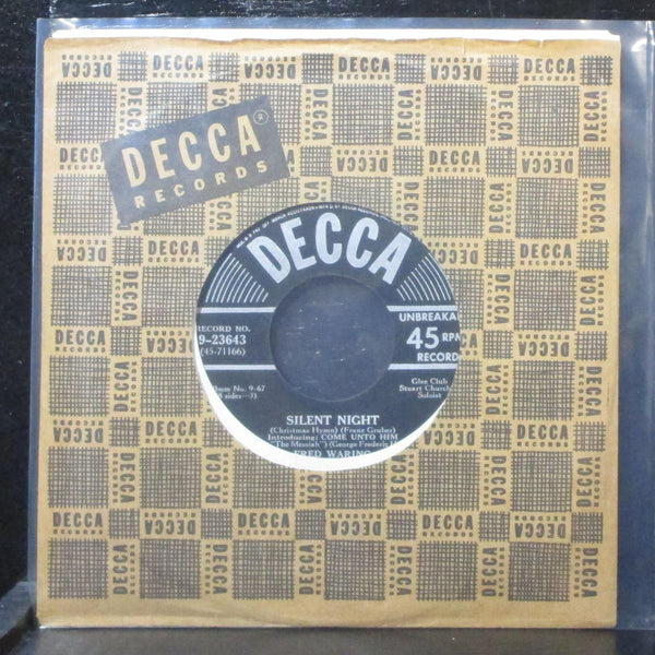 Fred Waring - Silent Night / Oh Gathering Clouds 7" VG+ Decca 9-23643 USA 1950 - Shuga Records