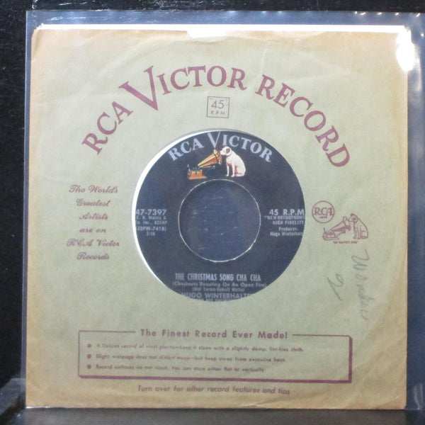 Hugo Winterhalter - The Christmas Song Cha Cha 7" VG+ RCA 47-7397 lbl var - Shuga Records