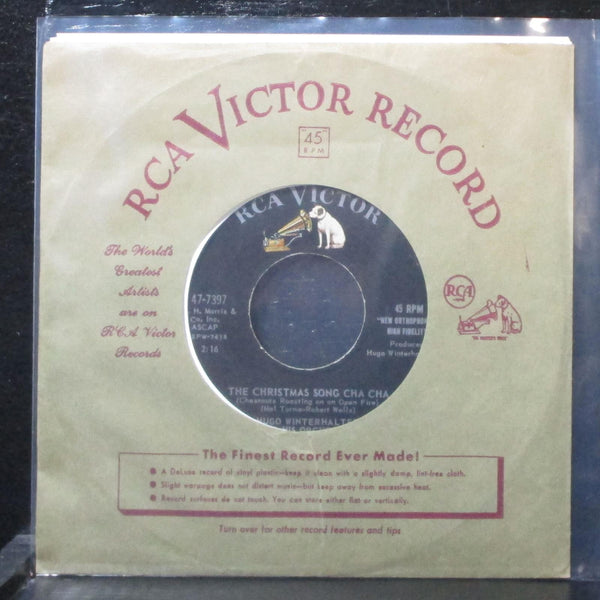 Hugo Winterhalter - The Christmas Song Cha Cha 7" VG+ RCA 47-7397 USA 1958 - Shuga Records
