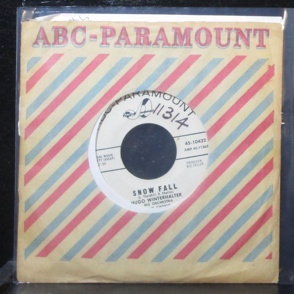 Hugo Winterhalter - Snow Fall / I'll Remember April 7" VG+ Promo 45-10432 USA - Shuga Records