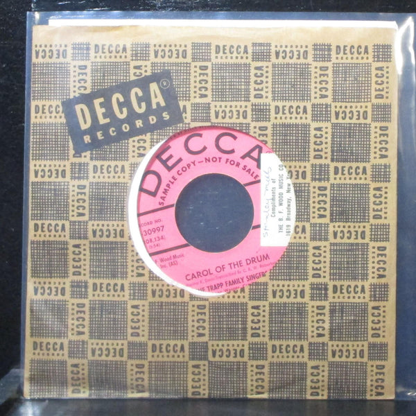 Trapp Family Singers - Carol Of The Drum 7" VG+ Promo Decca 9-30997 USA 1959 - Shuga Records