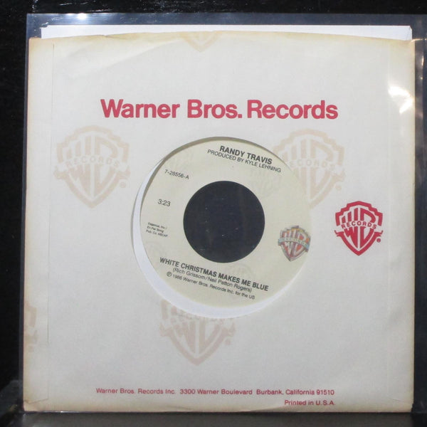 Randy Travis - White Christmas Makes Me Blue / Pretty Paper 7" Mint- 7-28556 USA - Shuga Records