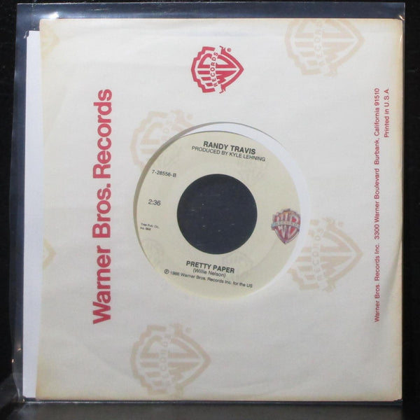 Randy Travis - White Christmas Makes Me Blue / Pretty Paper 7" Mint- 7-28556 USA - Shuga Records