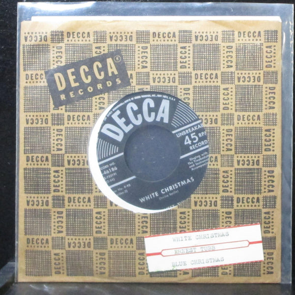 Ernest Tubb - White Christmas / Blue Christmas 7" VG+ Decca 9-46186 USA - Shuga Records