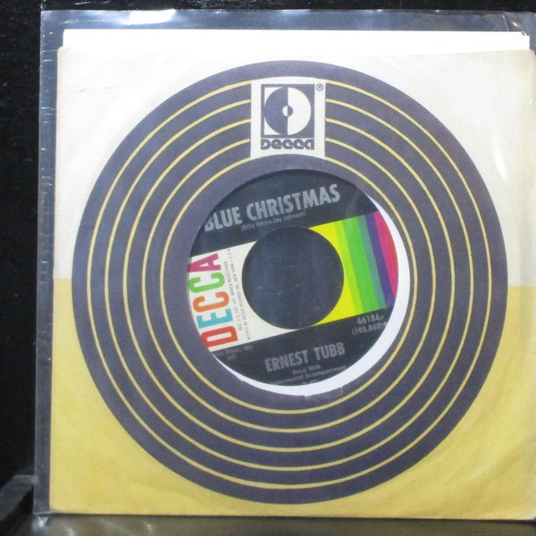 Ernest Tubb - White Christmas / Blue Christmas 7" VG+ Decca 46186 USA lbl var - Shuga Records