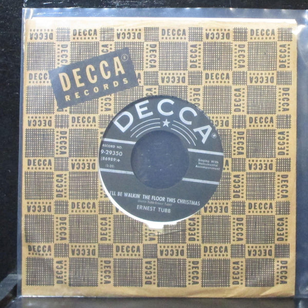 Ernest Tubb - I'll Be Walkin' The Floor This Christmas 7" VG Decca 9-29350 USA - Shuga Records